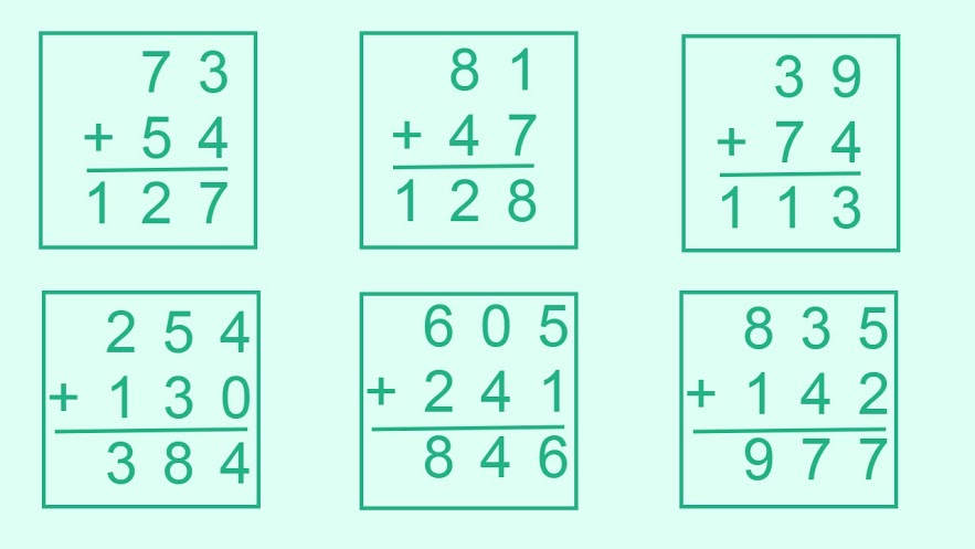 addition examples